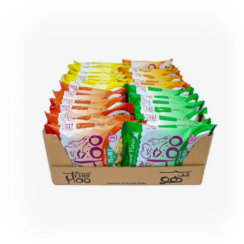 نودل میکس 4 طعم شف هو - 85 گرم بسته 24 عددی
